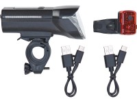 Prophete Sada nabíjecích LED svítidel na kolo - zadní a přední, 100 lux Prophete Sada nabíjecích LED svítidel na kolo - zadní a přední, 100 lux