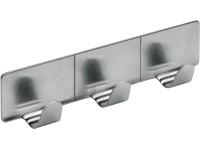 Hettich Háčková lišta, vzhled ušlechtilé oceli, samolepicí, 3 háčky