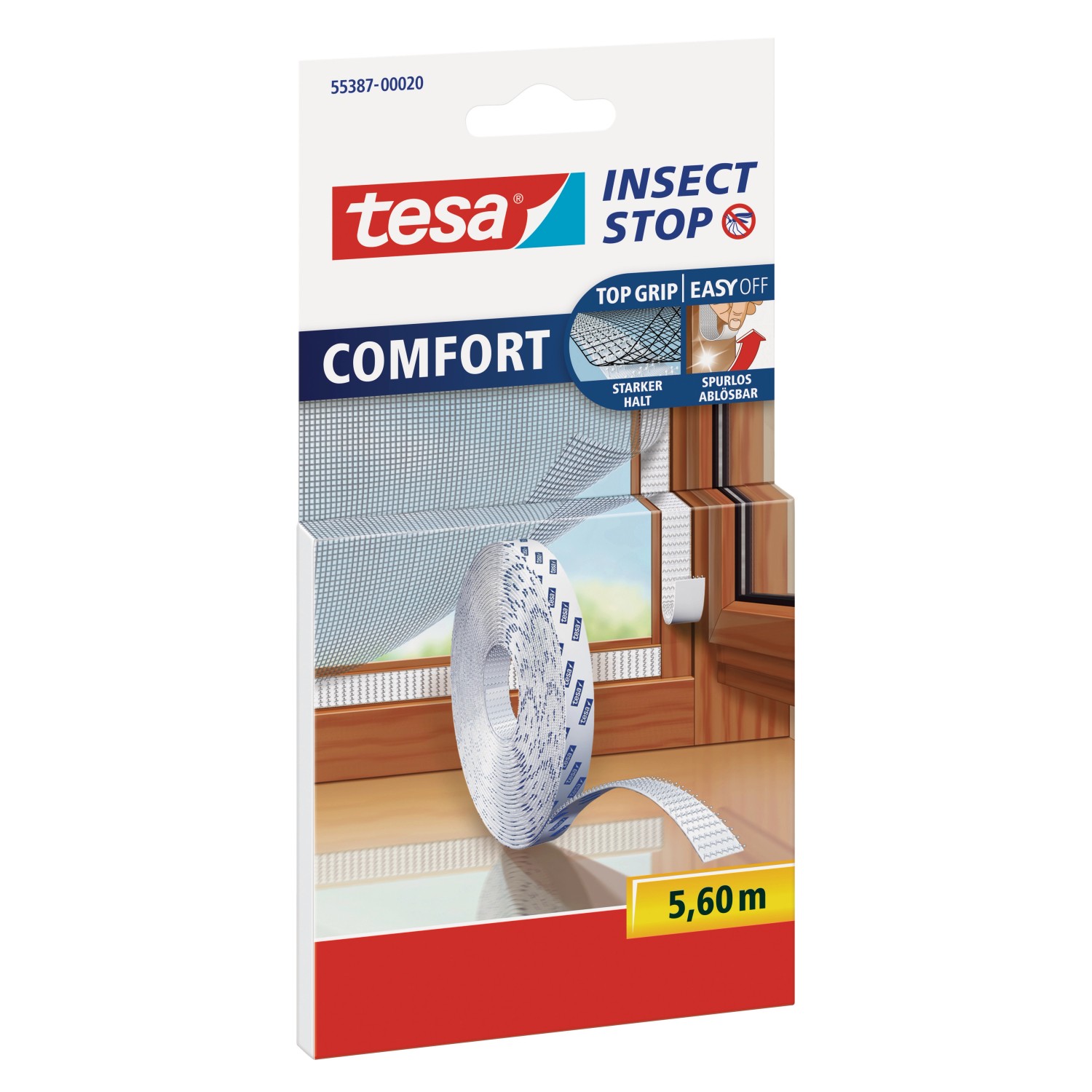 tesa Insect Stop Náhradní role suchého zipu pro sítě COMFORT 9 mm x 5,6 m