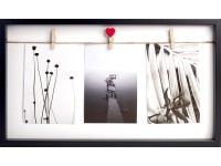 Bondecor Fotorámeček 3 plastový, černý 22 x 40 cm Bondecor Fotorámeček 3 plastový, černý 22 x 40 cm