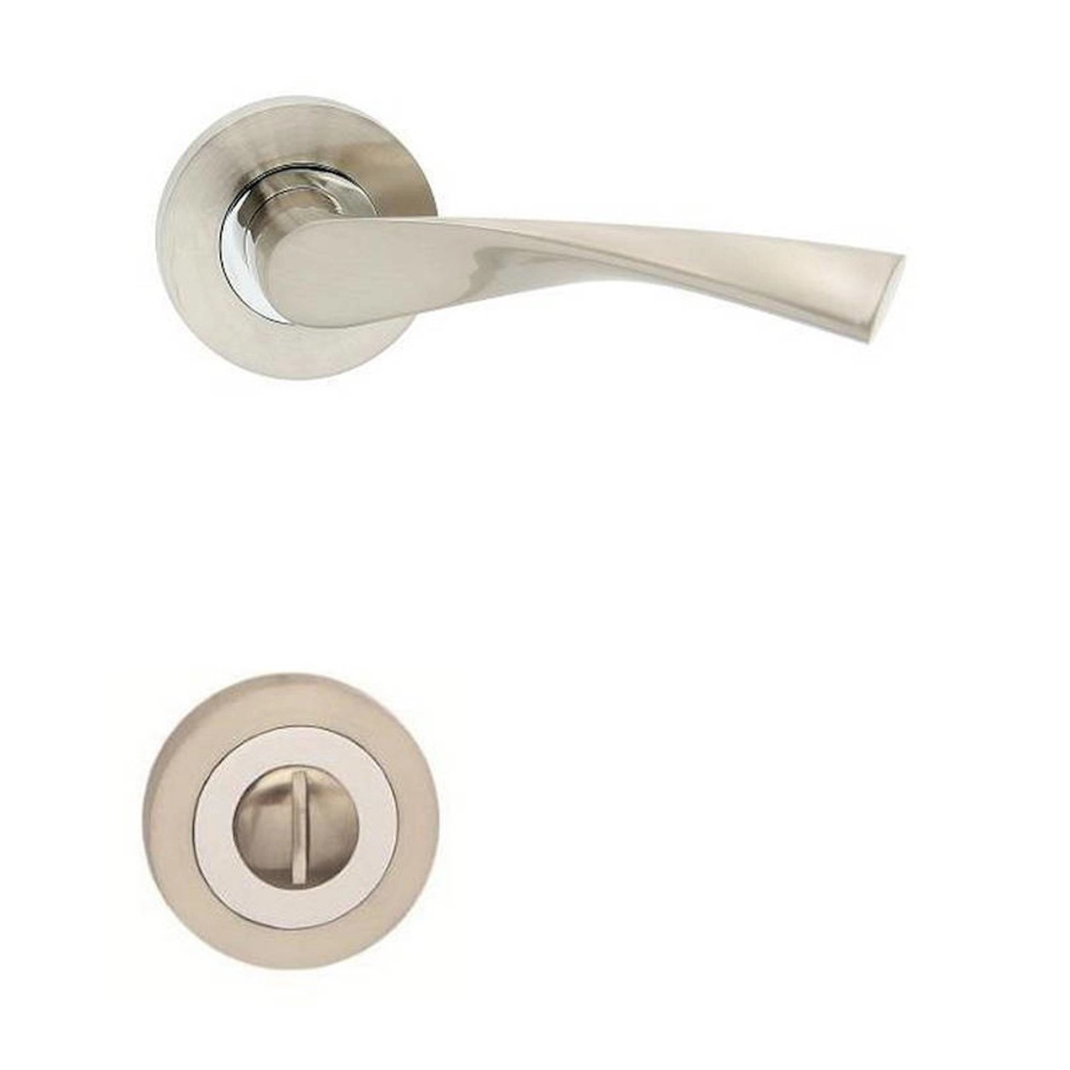 Cobra Rozetové dveřní kování GIUSSY-R WC, chrom lesklý/nikl matný