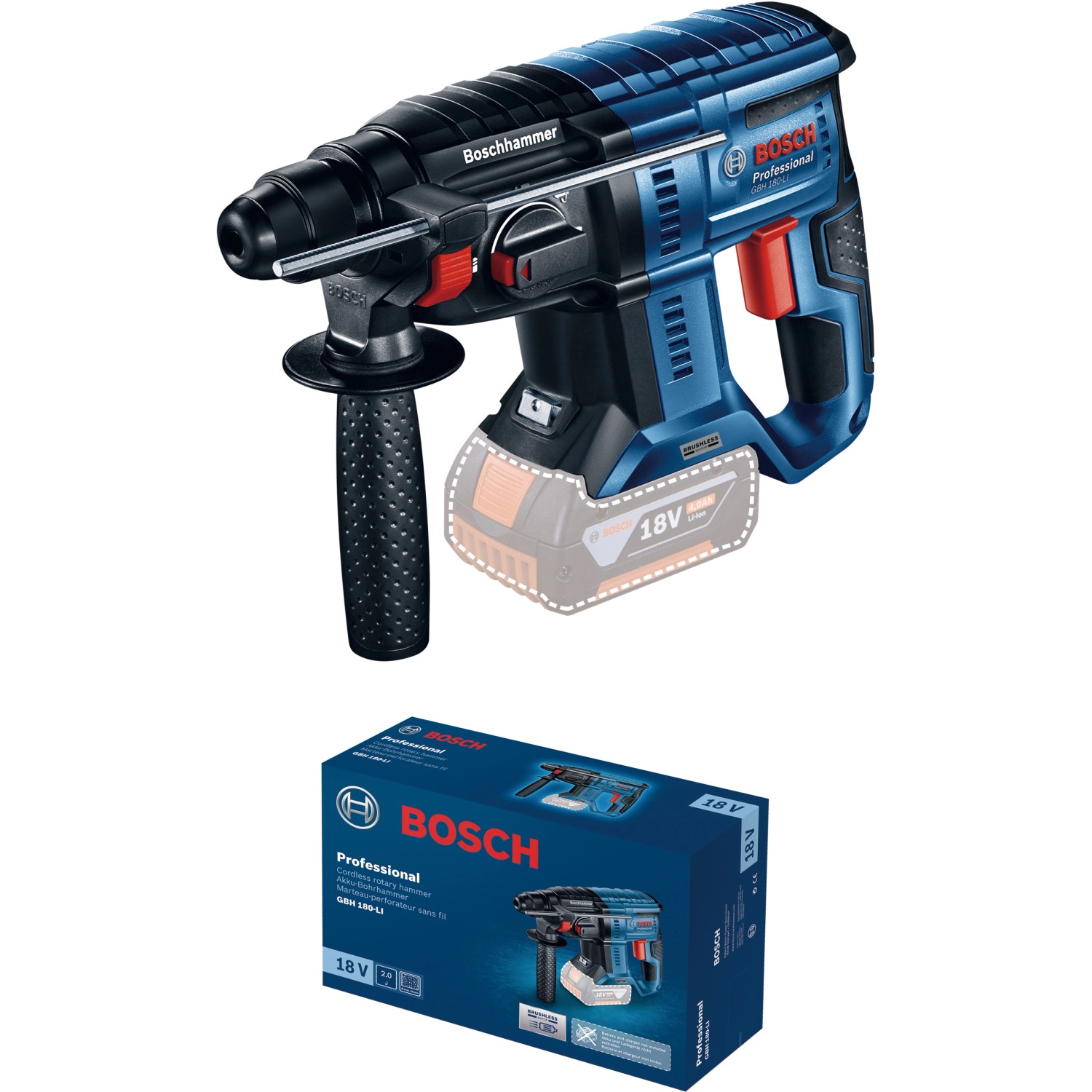 Bosch Professional Aku vrtací kladivo GBH 180-LI Solo