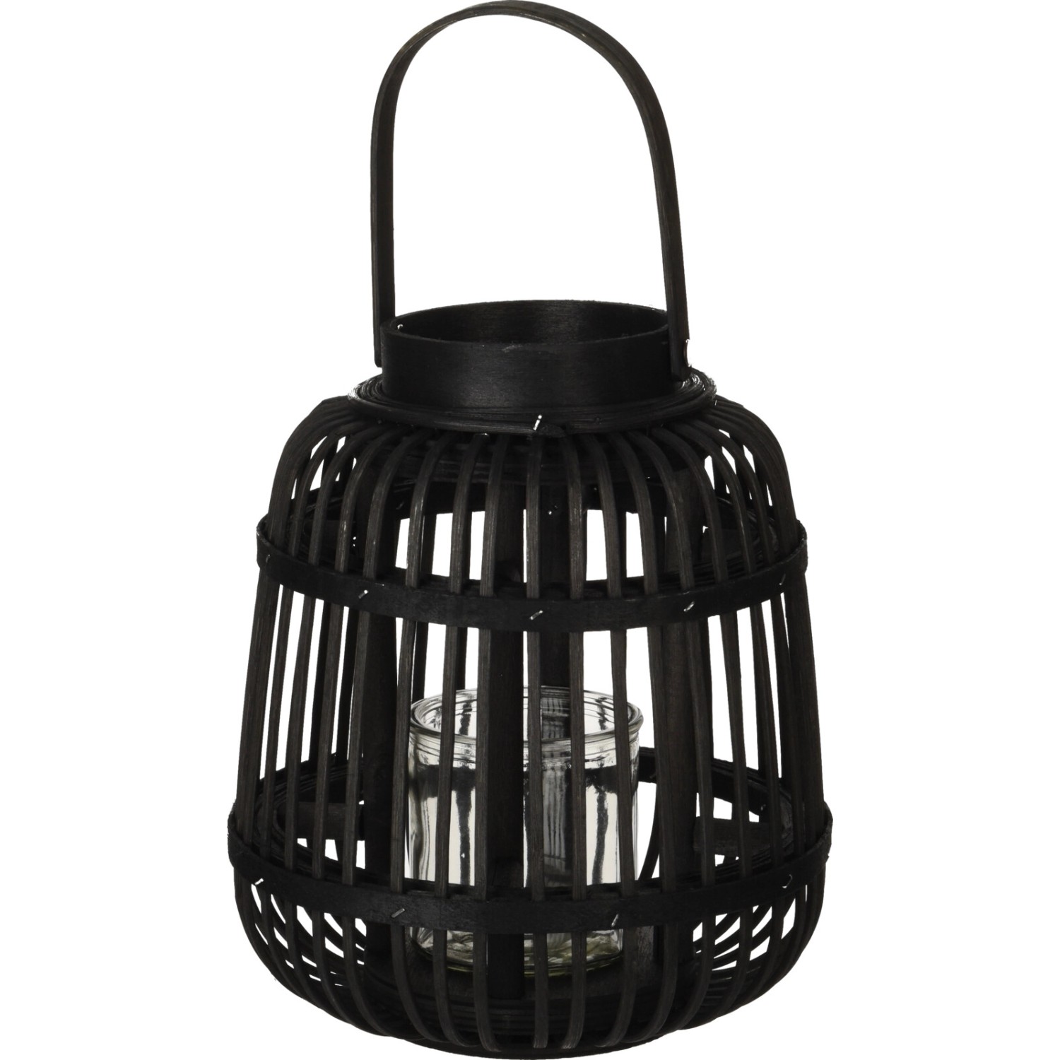 Koopman Bambusová lucerna černá pr. 19 x 24 cm