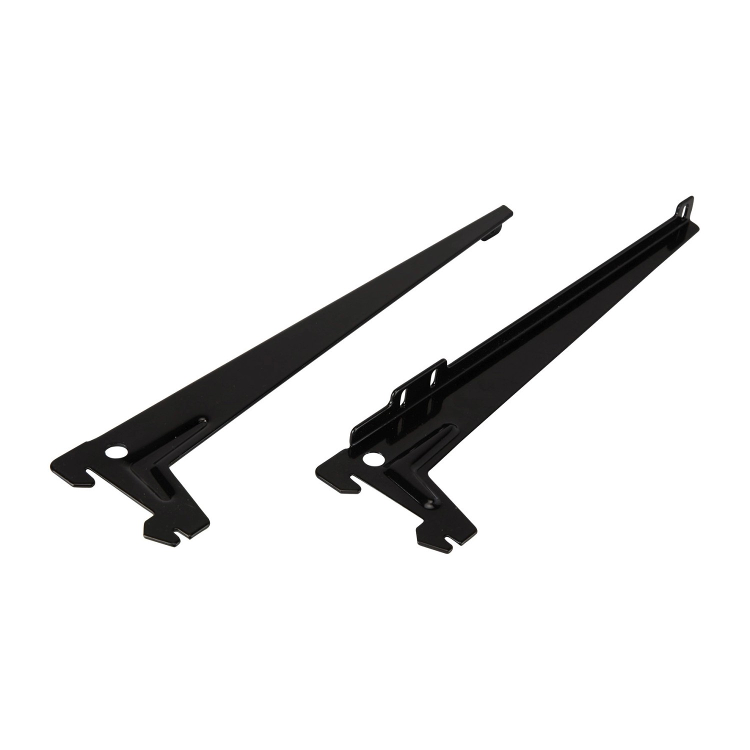 Úhlový nosník s jedním otvorem černý 28 cm, 1 pár