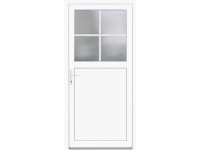 Panto Plastové vedlejší vchodové dveře K502, bílá, 98 x 198 cm, L Panto Plastové vedlejší vchodové dveře K502, bílá, 98 x 198 cm, L