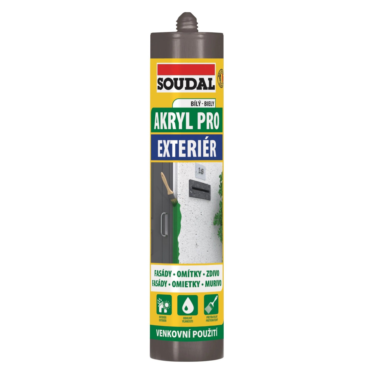 Levně SOUDAL Akryl Pro Exteriér 300 ml, bílý
