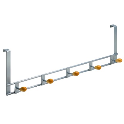 Hettich Věšák na dveře ve vzhledu dřeva/hliníku 5 háčků