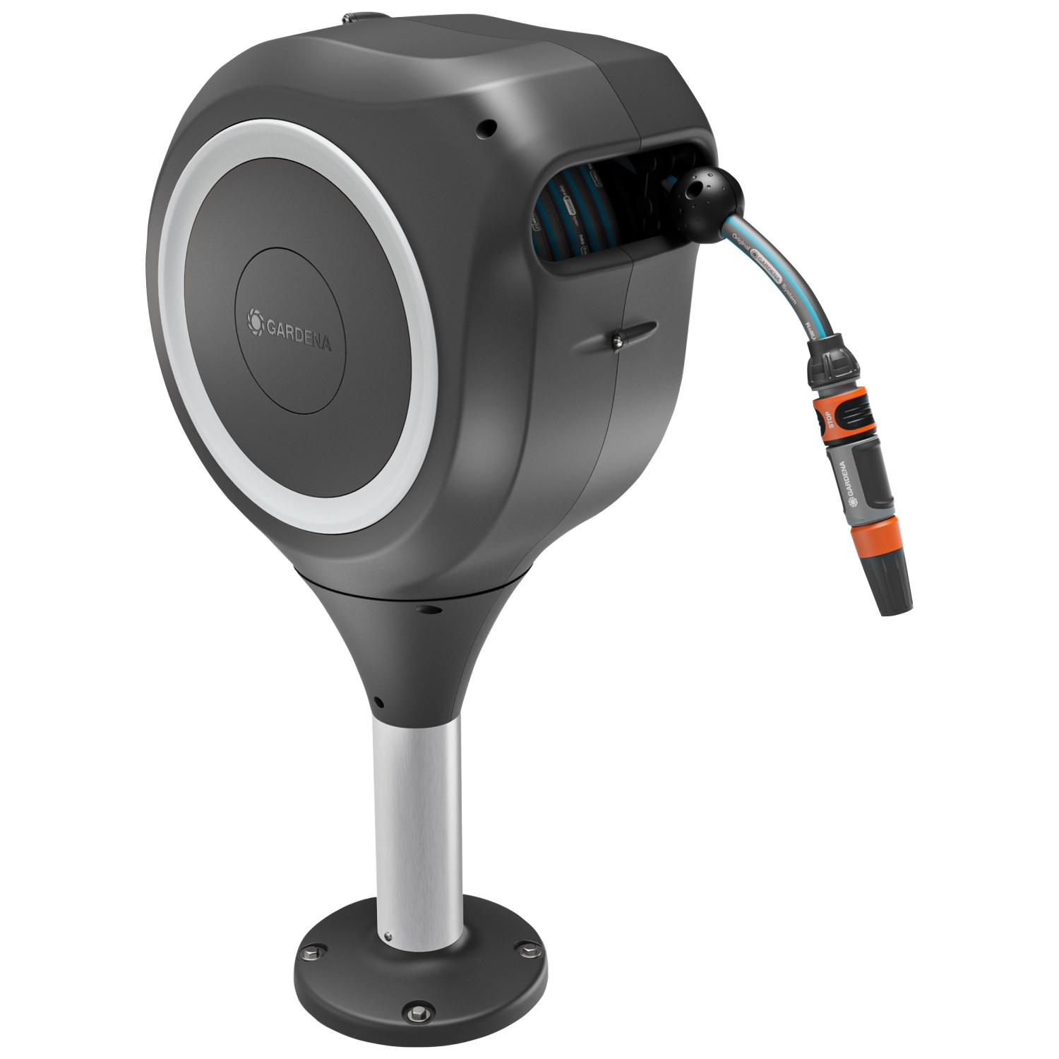 Box na hadici na terasu RollUp S, 15m hadice, bílý