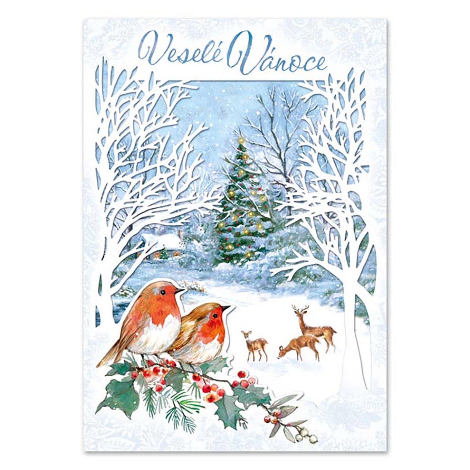 Ditipo Blahopřání Y hrací, Vánoce a narozeniny, různé druhy, 22,4 x 15,7 cm, 1ks