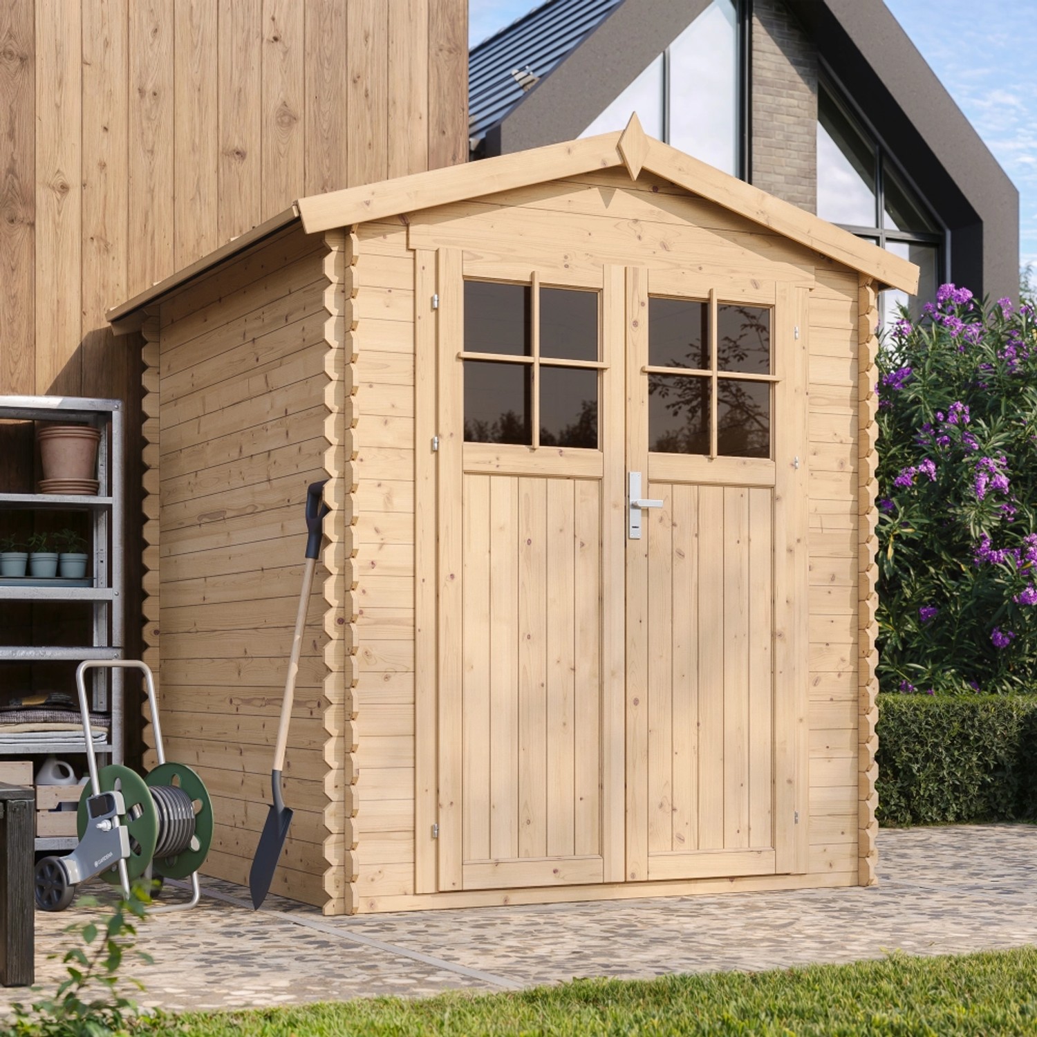 Timbela Dřevěný zahradní domek M320F bez podlahy, 180 x 180 cm