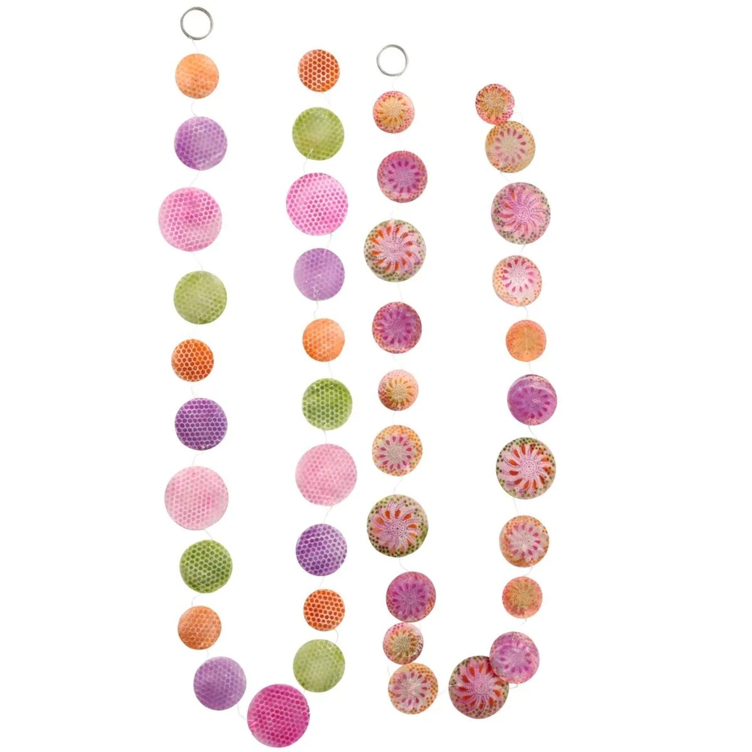 Boltze Girlanda Capiz Multi, různé druhy, 180 cm, 1 ks