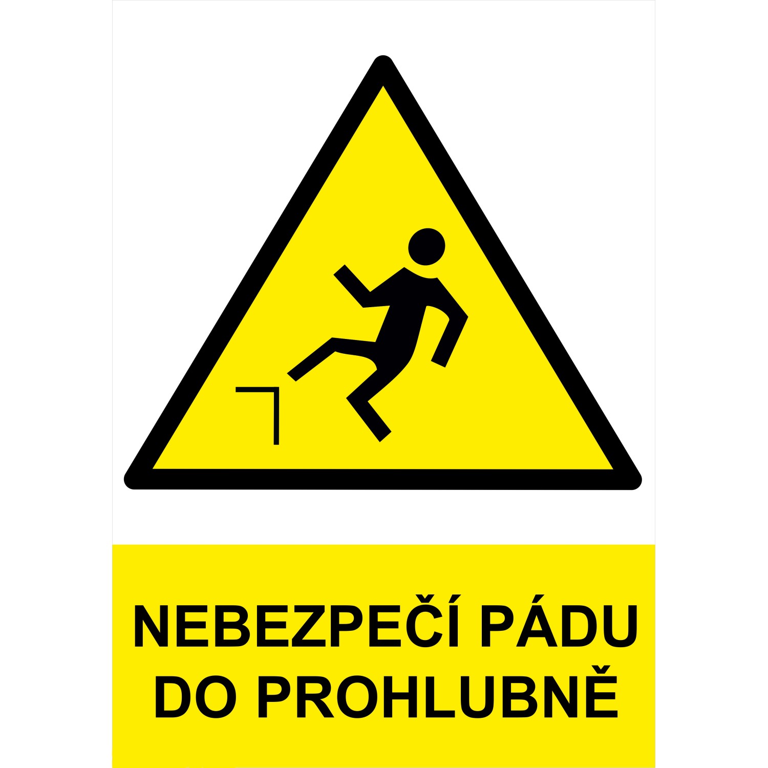 Tabulka Nebezpečí pádu do prohlubně 297 mm x 210 mm