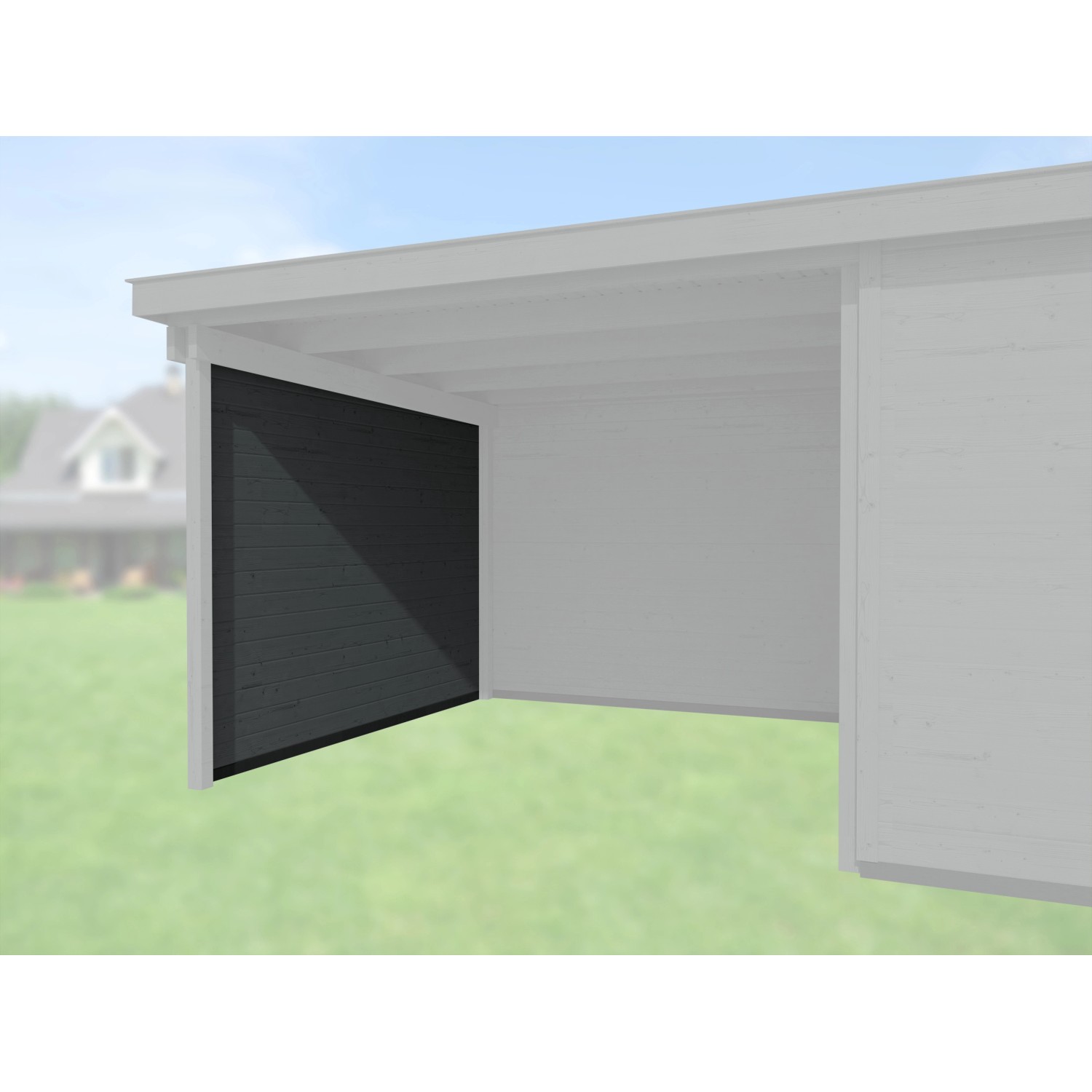 Weka Boční stěna pro designový domek WekaLine 172, antracitová, 28 mm, 235 cm