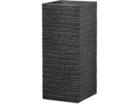 Scheurich Květináč Muretto High Stony Black 26 x 26 x 60 cm