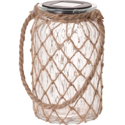 Koopman LED solární lampa přírodní pr. 11 x 18,5 cm