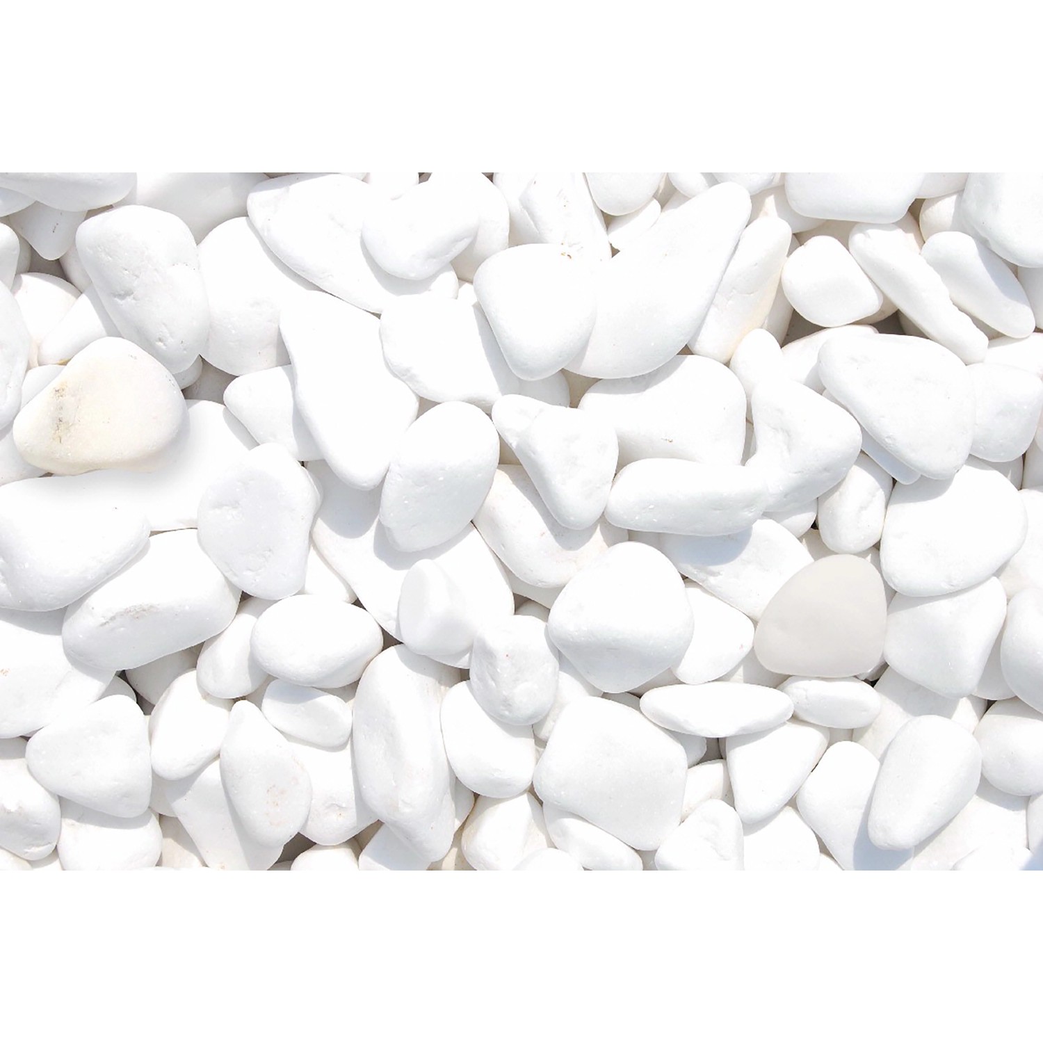 Mramorové okrasné oblázky thassoská bílá 25-50 mm 25 kg PE pytel