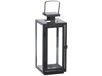 WESTSIDE Kovová lucerna černá 30 x 12,5 x 11,5 cm, 1 ks WESTSIDE Kovová lucerna černá 30 x 12,5 x 11,5 cm, 1 ks