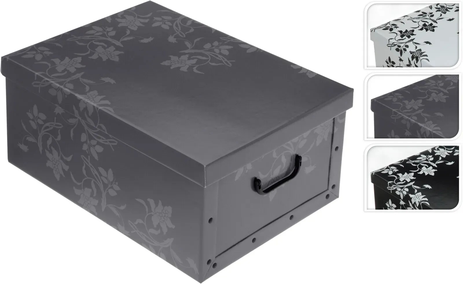 Koopman Stackable Box Koopman Box úložný s víkem - květinový design, různé druhy, 51 x 37 x 24 cm