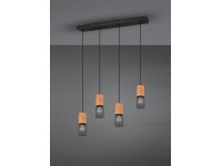 Trio Závěsné svítidlo Tosh 4bodové černé