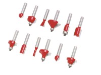 LUX-TOOLS Sada stopkových fréz z tvrdokovu, stopka 8 mm, 12dílná