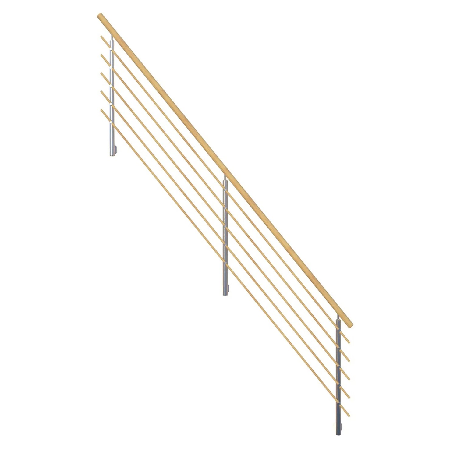 StarWood Designové dřevěné zábradlí s oblým smrkovým madlem 362 cm