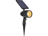 Solární bodové LED svítidlo Fano, IP44, teplá bílá/černá, 35 x 9,2 x 24,5 cm