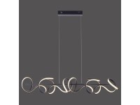 Just Light. Závěsné LED svítidlo Curls, 45W, 5320lm, 3000K, černá, 99 x 135 cm Just Light. Závěsné LED svítidlo Curls, 45W, 5320lm, 3000K, černá, 99 x 135 cm