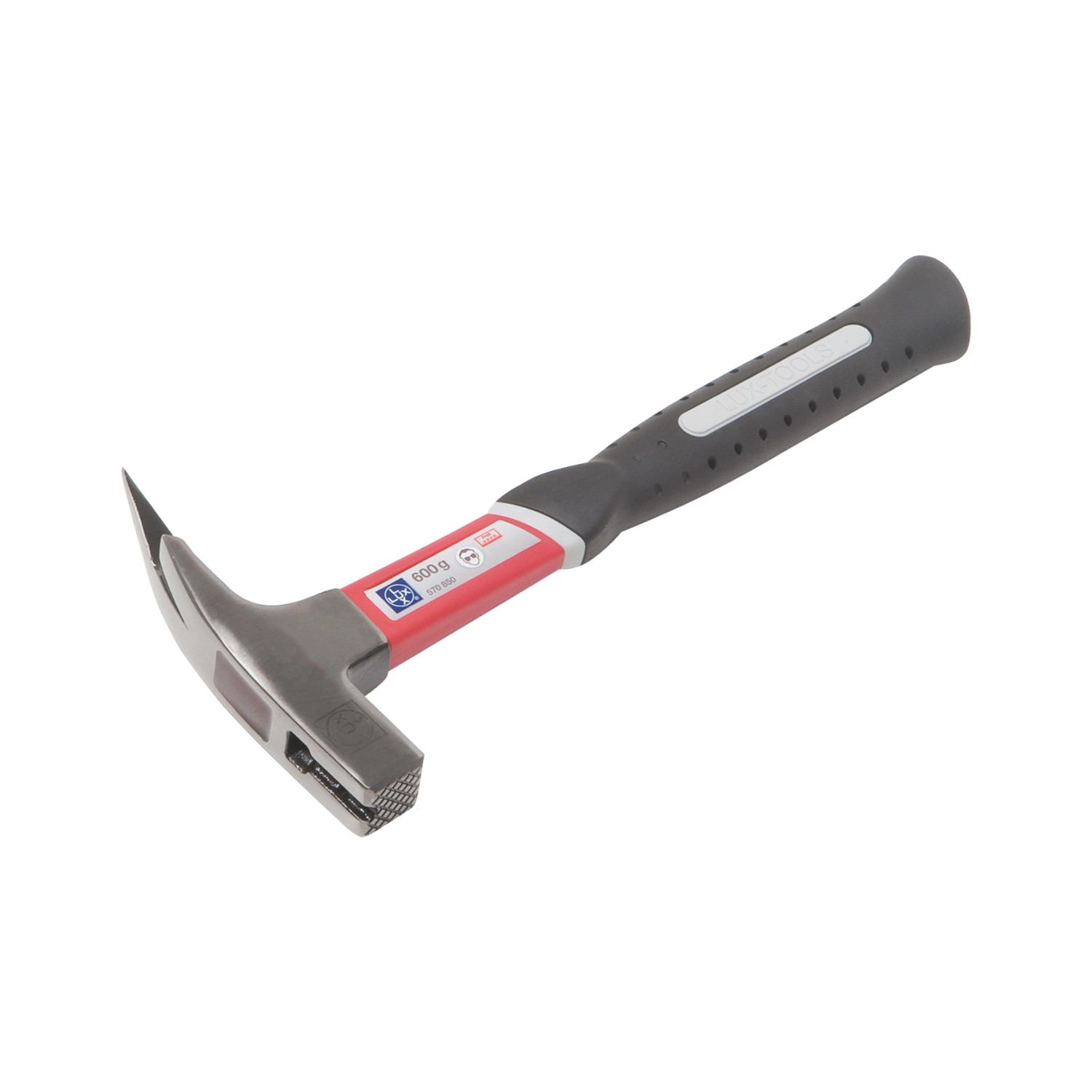 LUX Pokrývačské kladivo s topůrkem z laminátu a magnetem 600 g Comfort