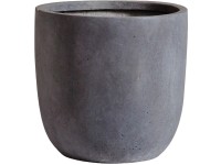 Mega Collections Květináč Clayfibre Egg Pot autentická šedá pr. 25 x 25 cm