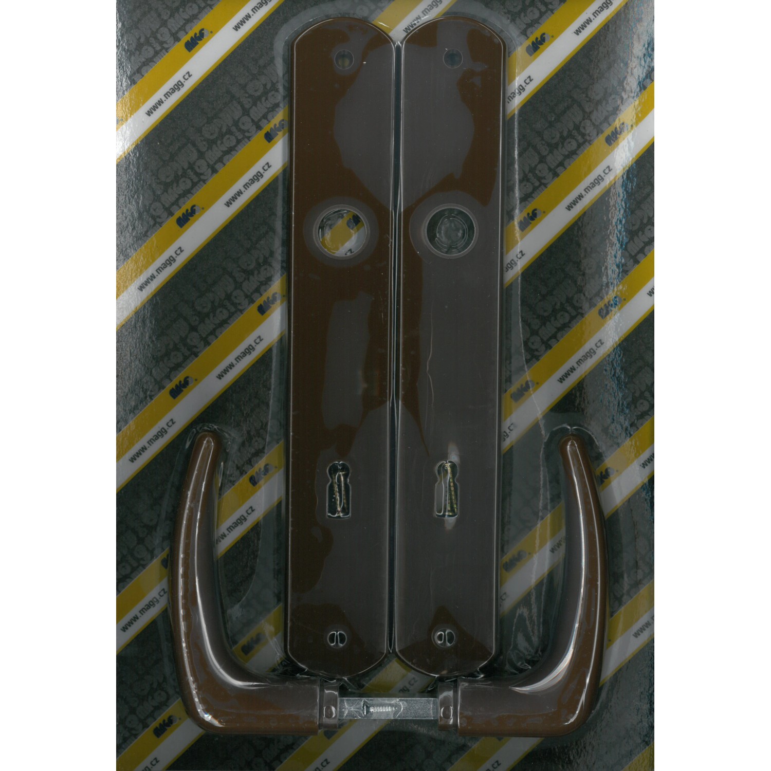 Magg Klika plastová dveřní KLASIK 90 dozická XXL hnědá