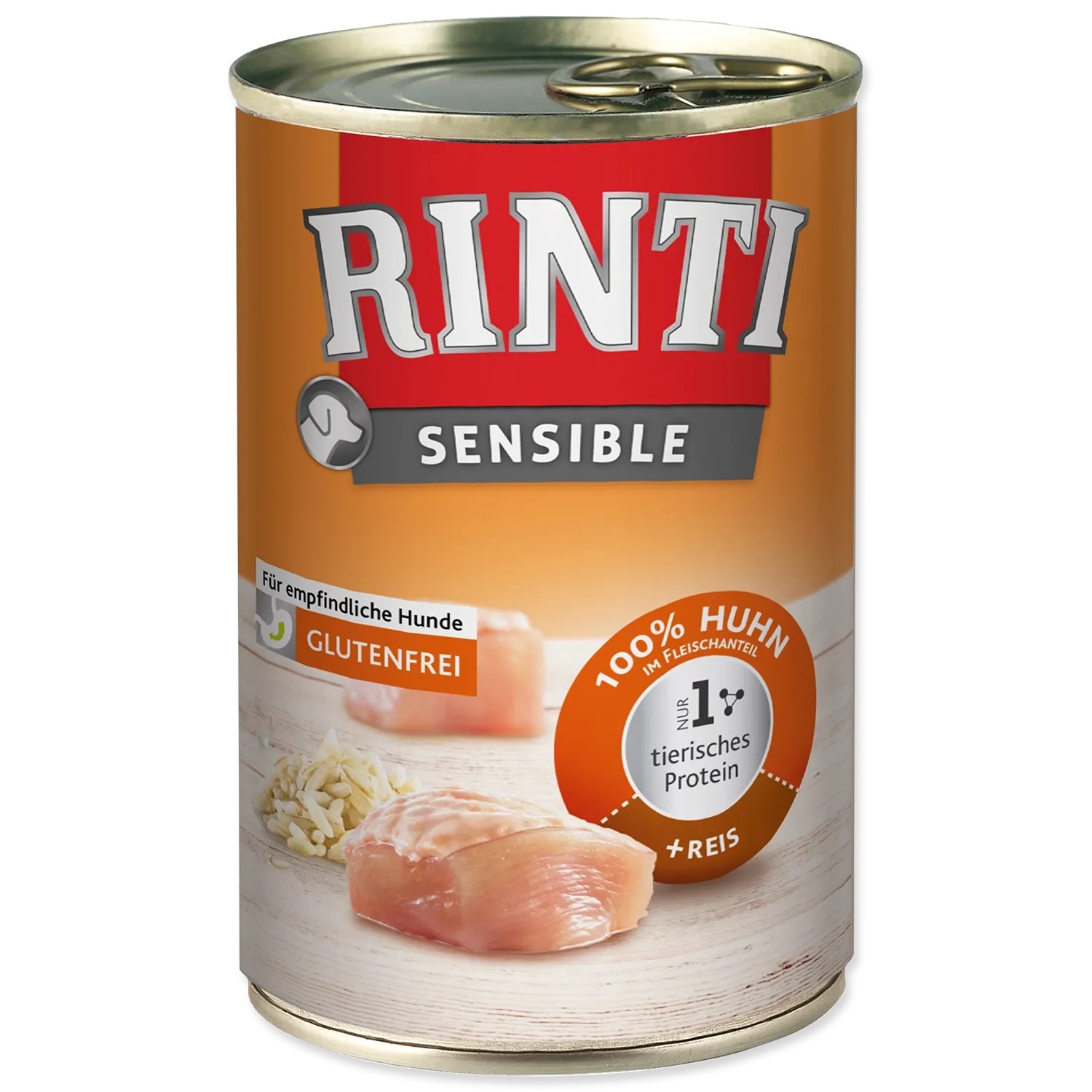RINTI Konzerva pro psy Sensible Adult kuře a rýže, 400 g