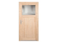 PANTO Dřevěné vedlejší vchodové dveře NET-501 přírodní smrk, 98 x 198 cm, L PANTO Dřevěné vedlejší vchodové dveře NET-501 přírodní smrk, 98 x 198 cm, L