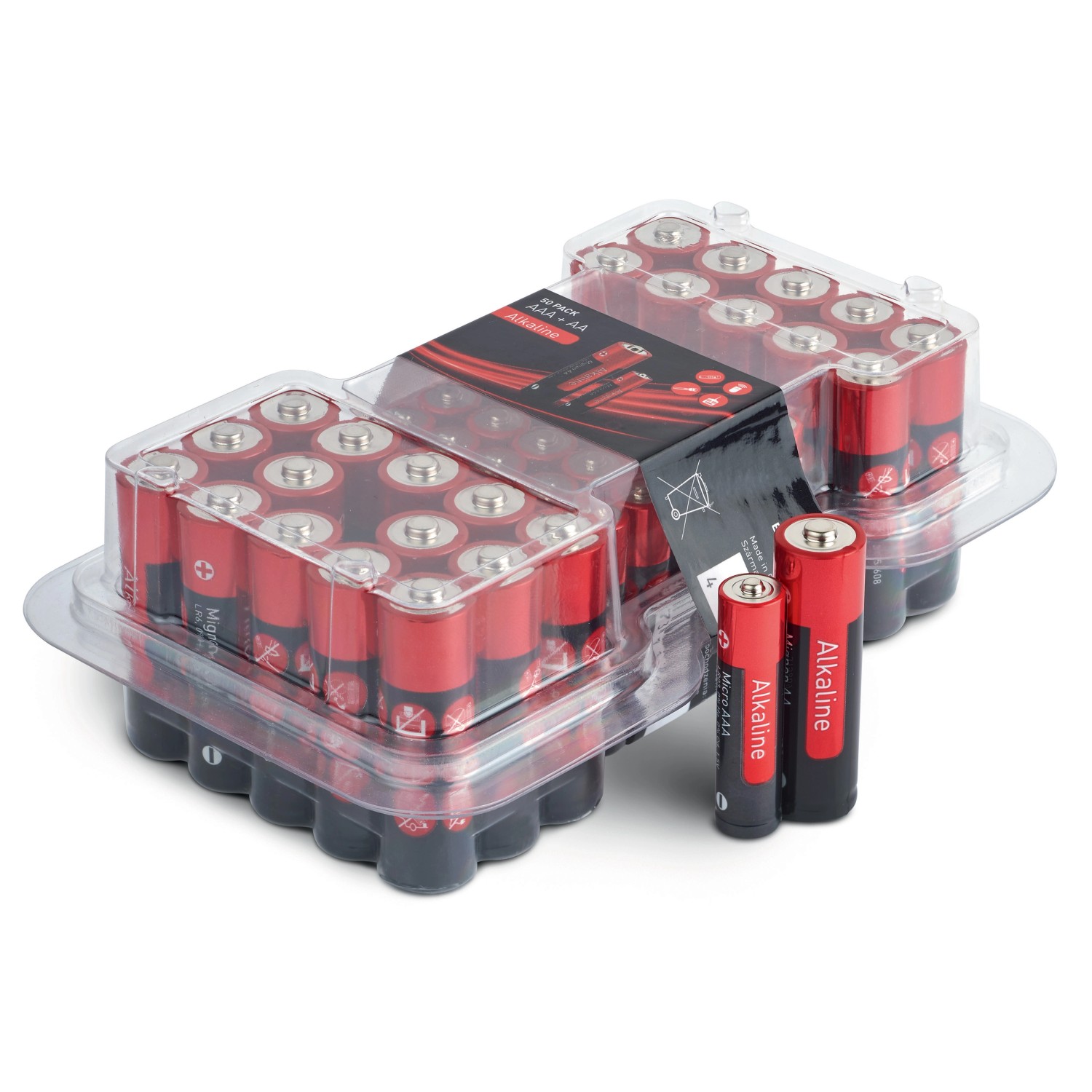 VLC Alkalické baterie Mignon AA LR06 1,5 V + Micro AAA LR03 1,5 V, 50 ks