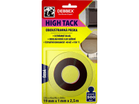 Den Braven Oboustranná páska HIGH TACK šedá 19 mm x 2,5 m