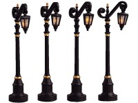 Lemax Vánoční dekorace pouliční lampy z koloniální éry 4dílná sada