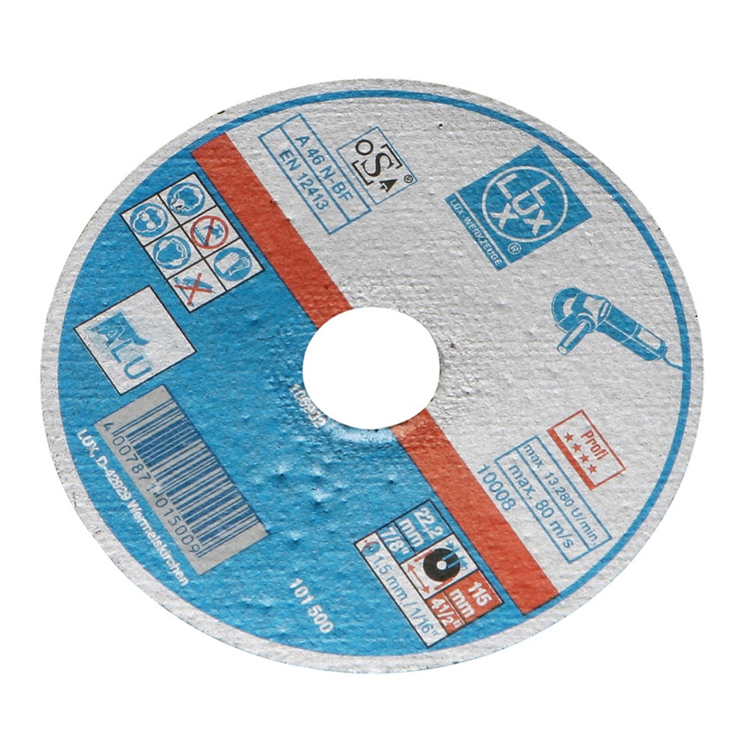 LUX Řezný kotouč vyztužený tkaninou 115 mm