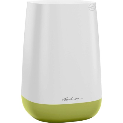 Lechuza Váza Yula Flower, bílo/zelená hedvábně matná, 14 x 14 x 21 cm