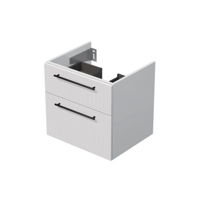 INTEDOOR Koupel.skříň pod desku BEE, úchyt černý, 2zás., š. 60 cm, bílá 3D pruhy