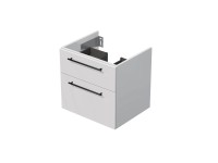 INTEDOOR Koupel.skříň pod desku BEE, úchyt černý, 2zás., š. 60 cm, bílá 3D pruhy