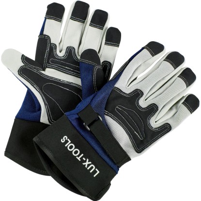 LUX-TOOLS Pracovní rukavice Soft Protect Plus, modrá/černá/šedá, vel. 8