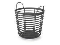 Prosperplast Plastový univerzální koš Zanzi s uchy antracit, pr. 37,4 cm