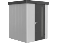 Biohort Plechový zahradní domek Neo1A 1.3 standardní dveře stříbrná 180 x 180 cm