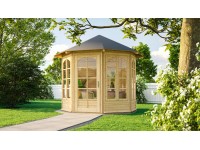 Weka Dřevěný zahradní altán 234 A se 4 okny, 336 x 365 x 300 cm