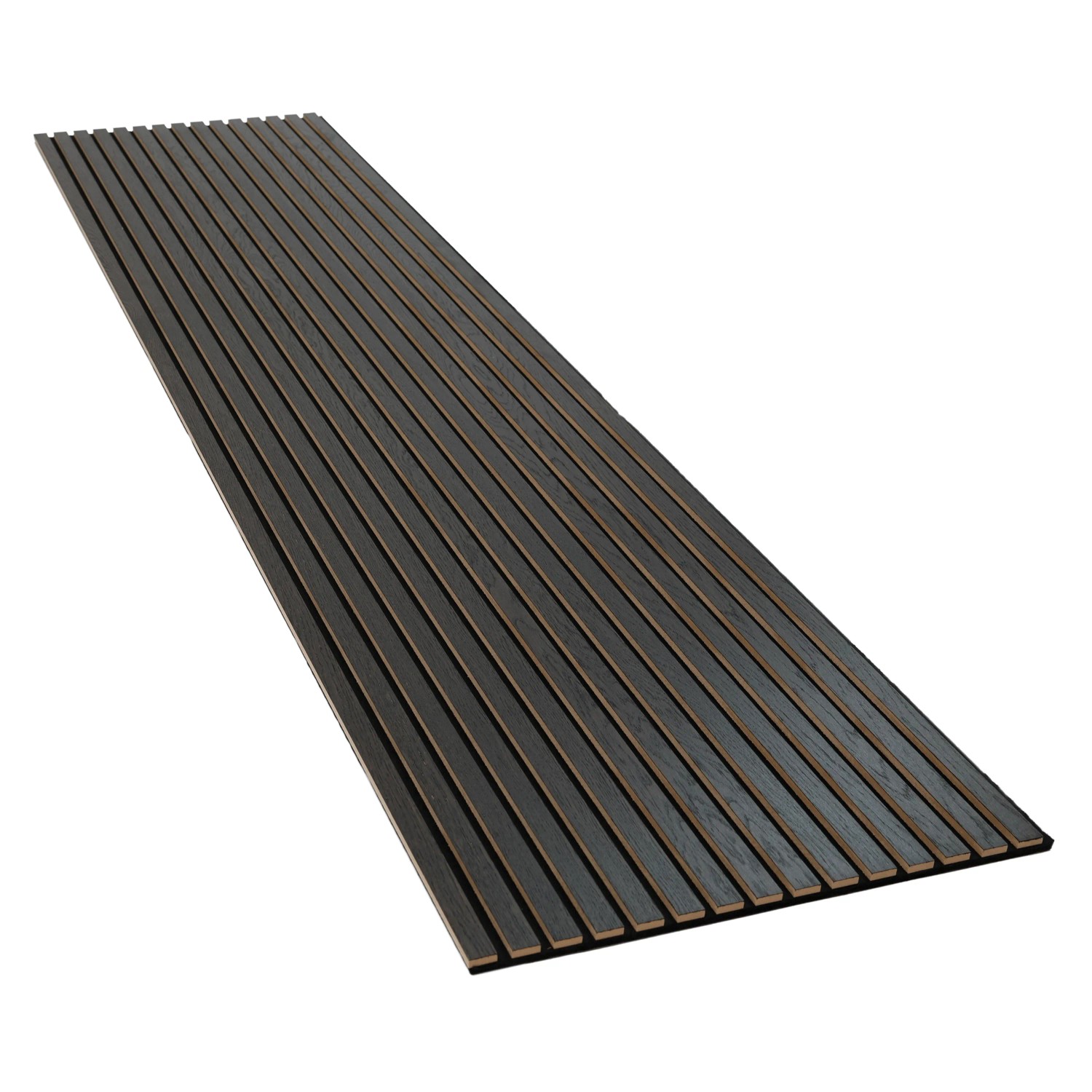Denpanels Akustický panel WOOD Dub uzen.tm.olej. přír. MDF černá plsť 240x60x2cm