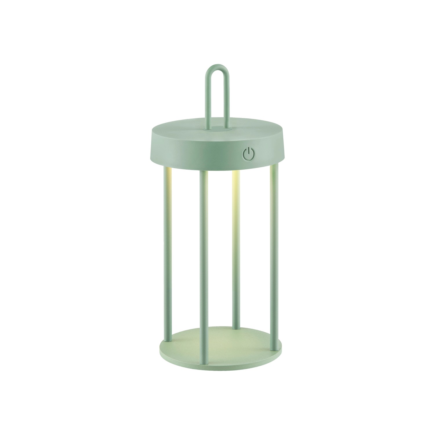 Just Light. Nabíjecí stolní LED lampa Anselm IP44 zelená pr. 12,8 x 28,4 cm