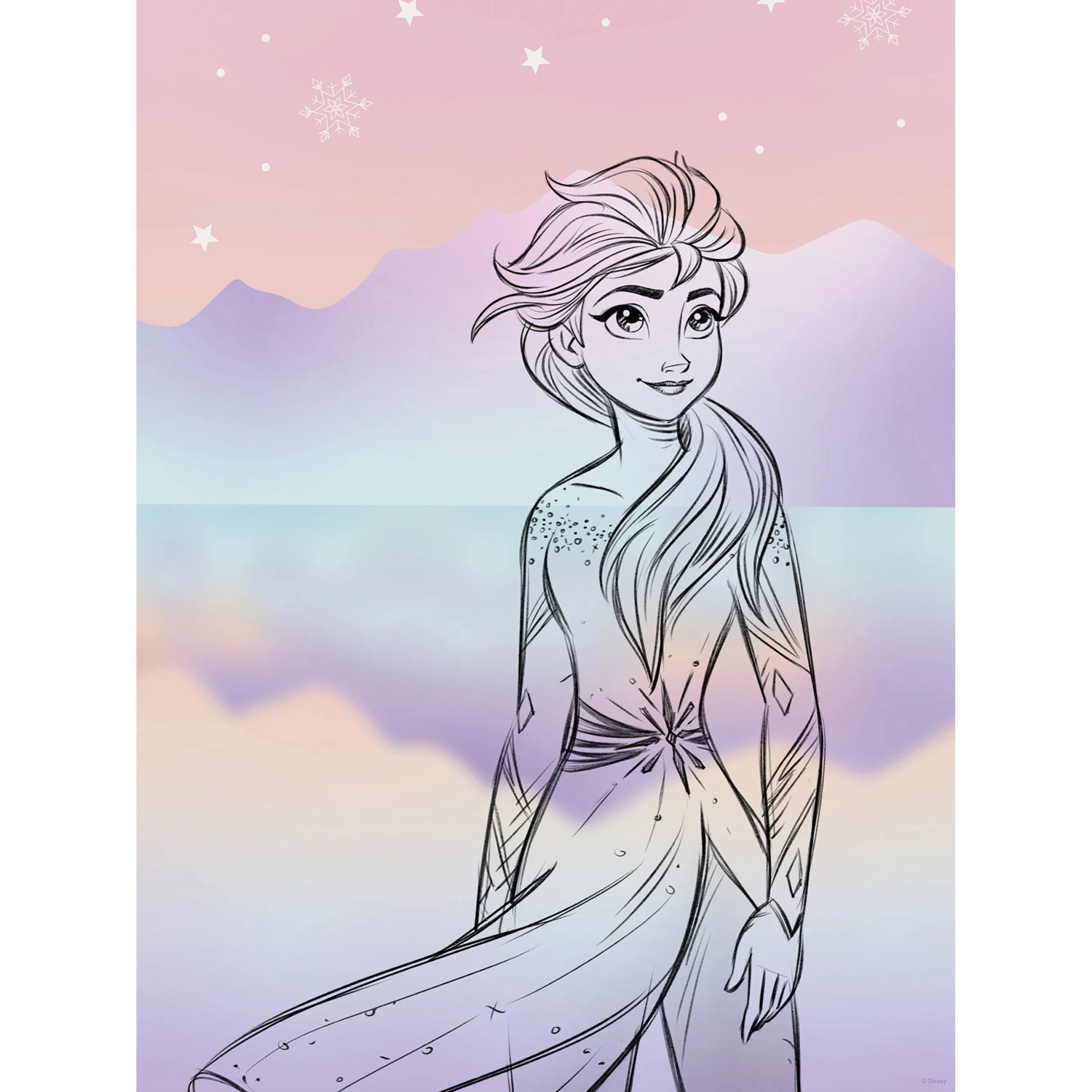 Komar Plakát Disney Frozen Pastell Lights 30 x 40 cm