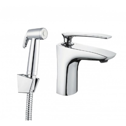 Rubineta Umyvadlová baterie Aero-17 s bidetovou sprškou, chrom