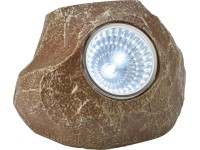 Dekorativní solární LED svítidlo v podobě kamene, hnědá, IP44, 8 x 13 x 10 cm