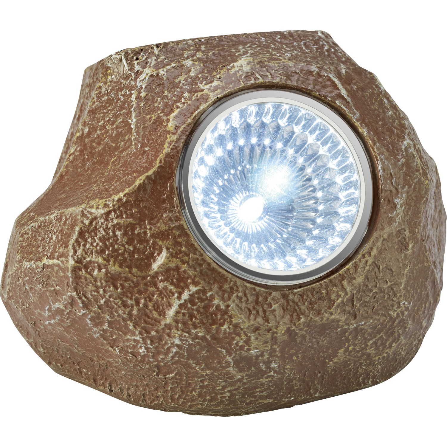 Dekorativní solární LED svítidlo v podobě kamene, hnědá, IP44, 8 x 13 x 10 cm