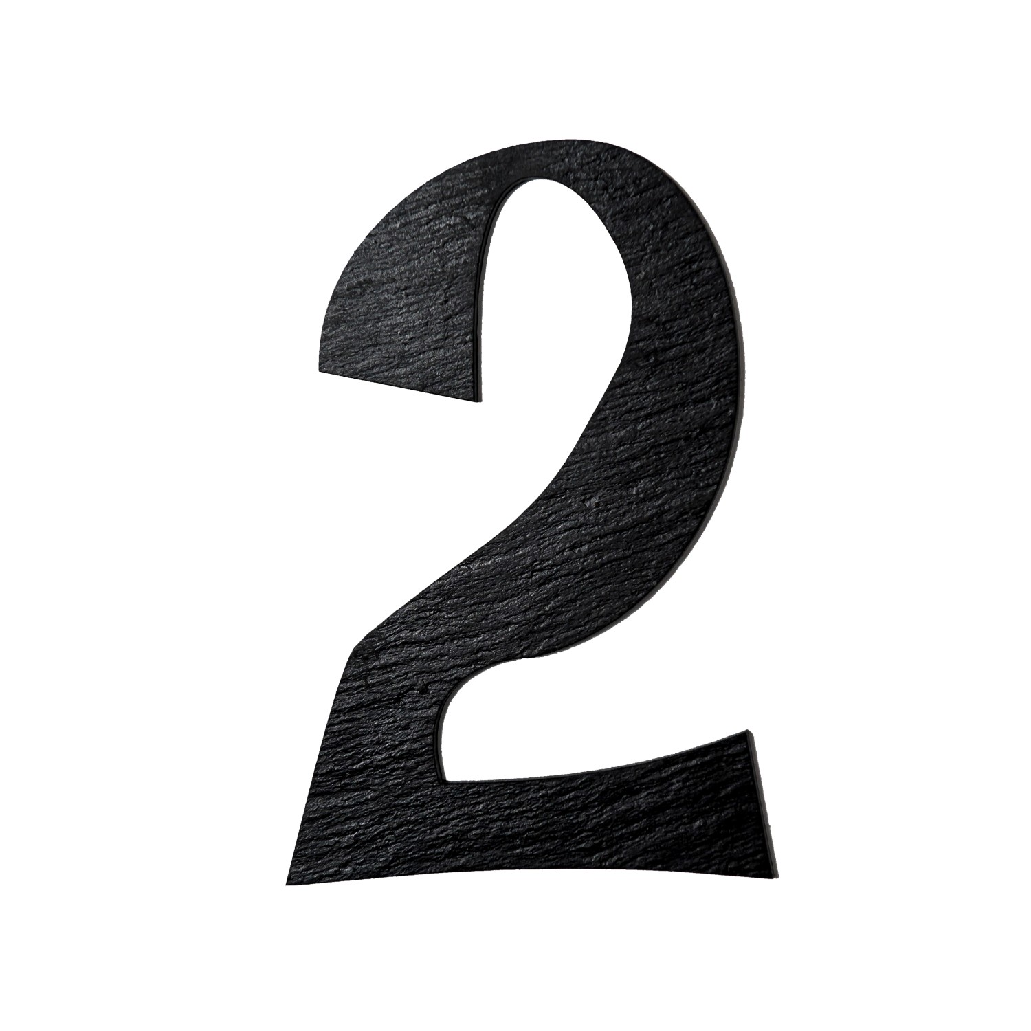 Číslice břidlicová 2, 21 cm x 14 cm